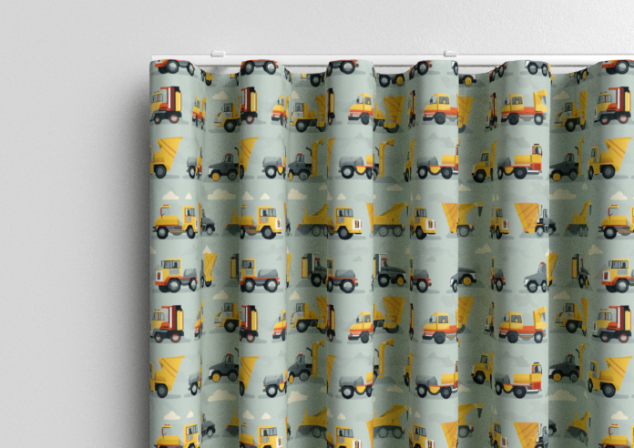 Construction Crew, Cement Grey - Made to Measure Curtains - Image 13